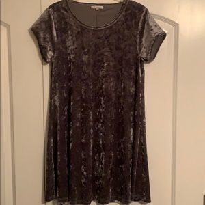 Z Supply Silver Crushed Velvet Dress